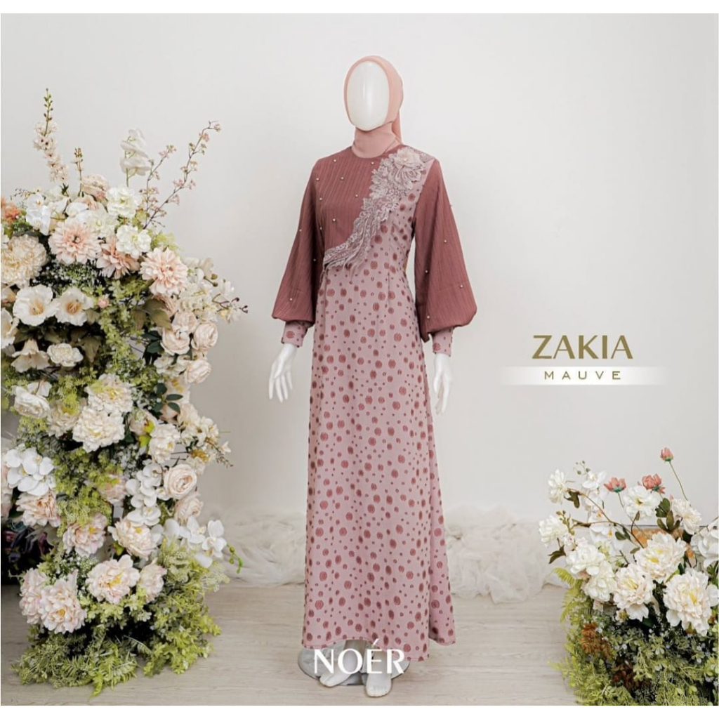 Annur Label Pre Order Zakia gamis kekinian bordir payet motif leopard
