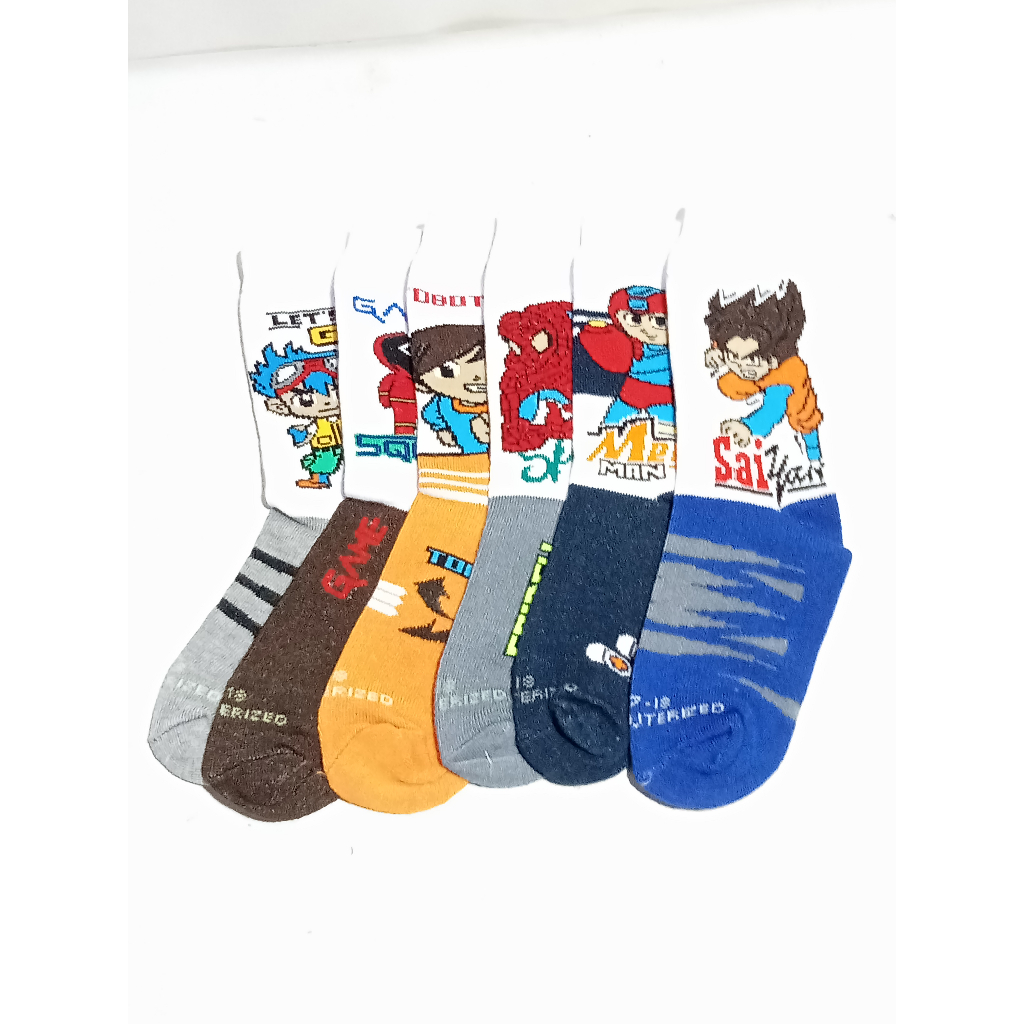 KAOS KAKI ANAK USIA 4-8 TAHUN MOTIF KARAKTER  UNTUK ANAK LAKI-LAKI PEREMPUAN TK SD