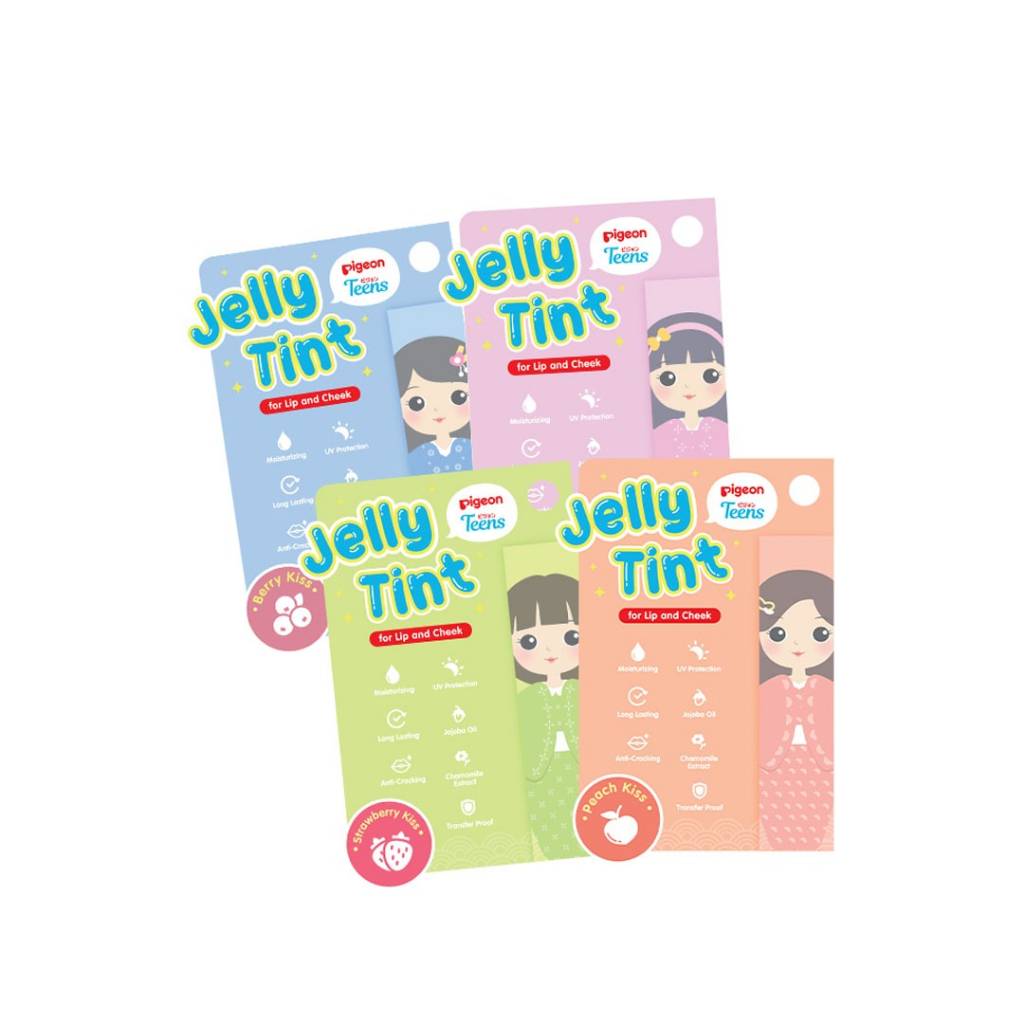 (BUNDLE ISI 4) |  PIGEON TEENS JELLY TINT | Lip  Tint  Remaja| Longlasting &amp; Transferproof