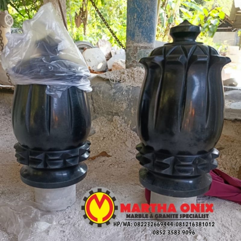 Maesan Gulung Batu Nisan Tancap Makam Marmer Asli