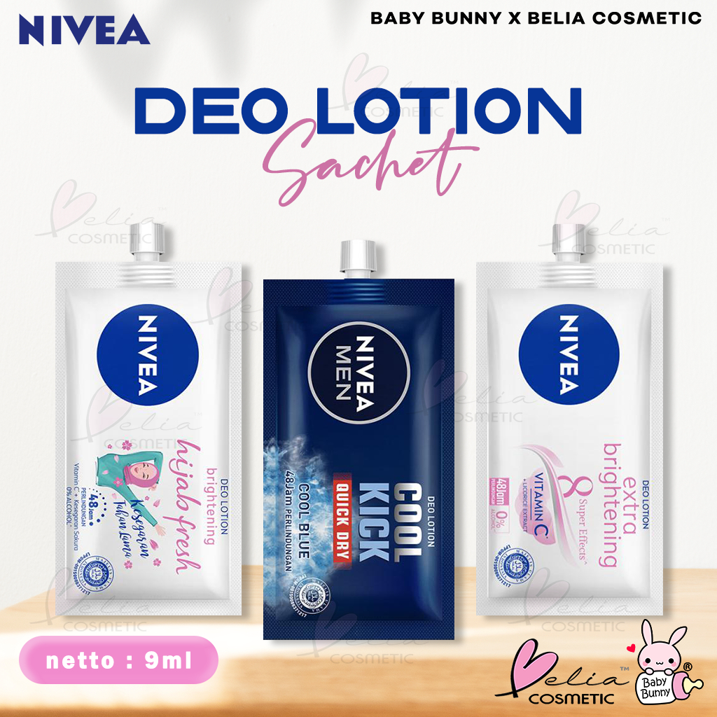 ❤ BELIA ❤ NIVEA Deodorant Deo Lotion Sachet 9ml | Lotion Ketiak BABY BUNNY