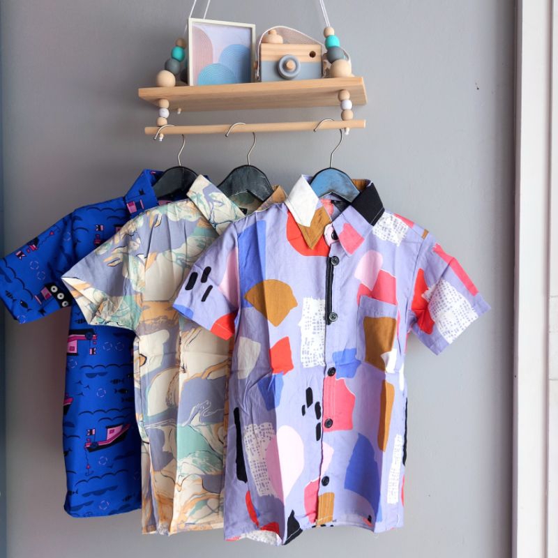 Kemeja anak laki-laki 4 sd 11 tahun