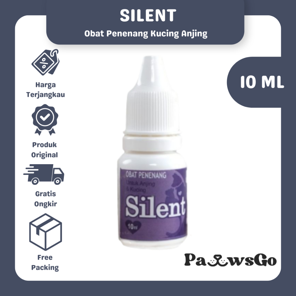 Silent 10ml - Obat Penenang Kucing Anjing - BTM