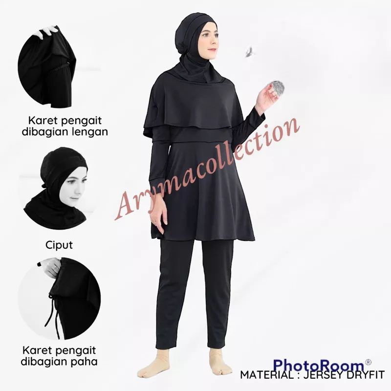 Baju renang wanita muslimah rosella marina/Baju renang muslimah dewasa/baju renang hijab