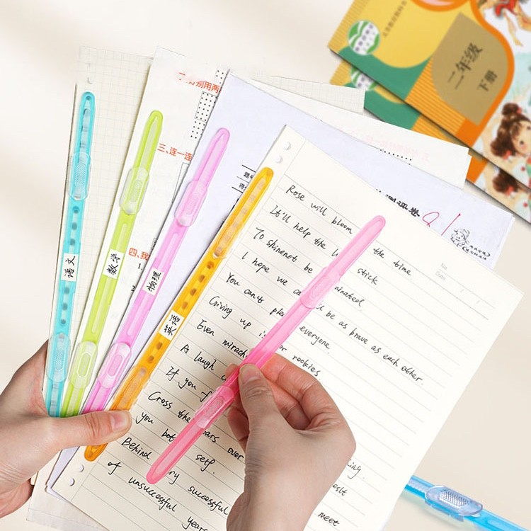 

Klip Binder Loose Leaf Organizer Dokumen Adjustable Catatan Sekolah