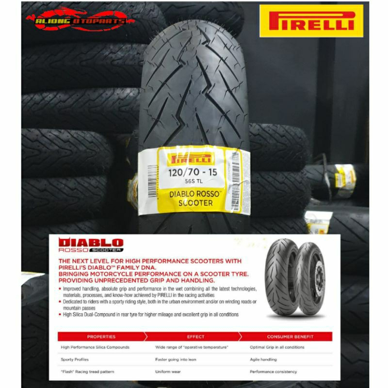 Pirelli Diablo Rosso Scooter 120/70-15