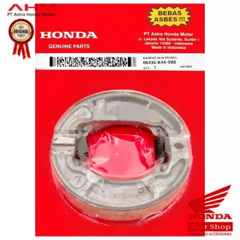 06430-K44-V80 Kampas Rem Belakang Honda Metic