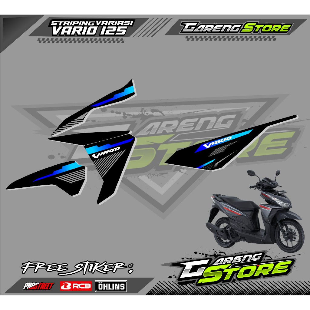 STRIPING VARIASI MOTOR VARIO 125 / STICKER LIST VARIASI HONDA VARIO 125