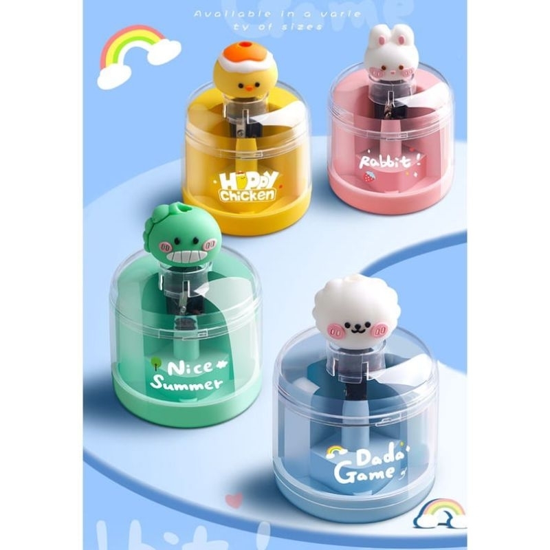 

Peraut Pensil Elektrik Kartun Electric Pencil Sharpener Rautan Pensil Elektrik