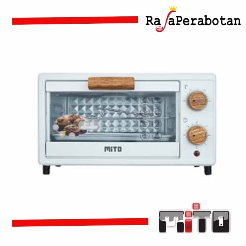 MITO Oven Mini Electric MO20 MO 20 Wood Handle Series Kapasitas 11 Liter Daya Kecil 400 Watt Asli ga