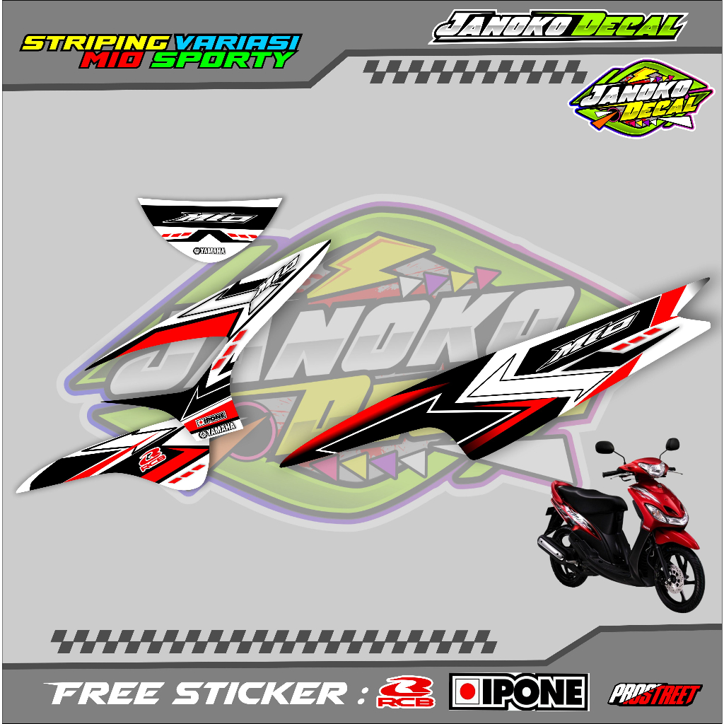 STRIPING VARIASI MOTOR MIO SPORTY / STICKER LIST VARIASI YAMAHA MIO SPORTY
