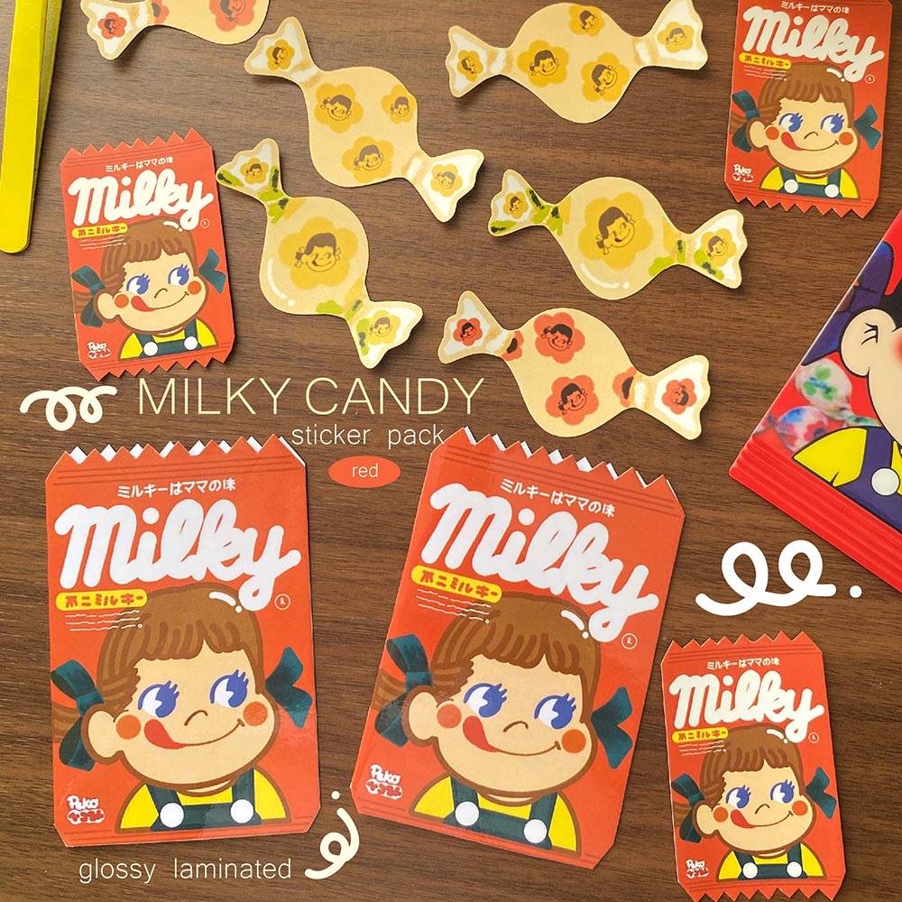 

Milky candy red sticker pack - stiker makanan - stiker lucu