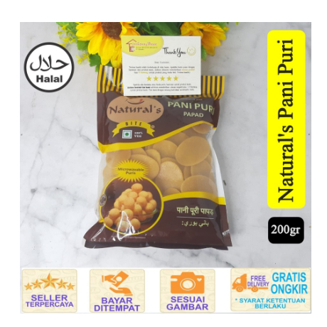 

Makanan India Pani Puri Naturals 200gr / Mentah