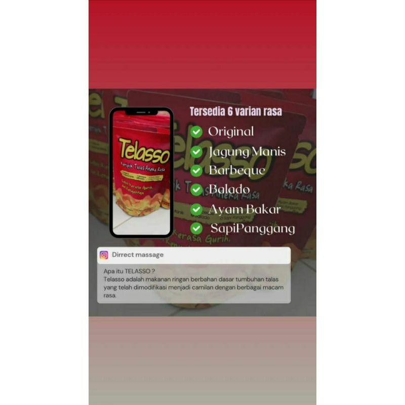 

Keripik talas Telasso Original