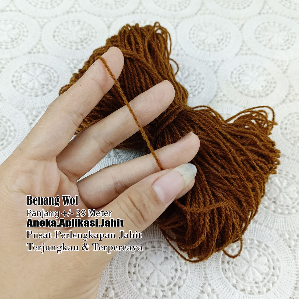 1 BIJI BENANG WOL BESAR  -/+ 39 METER / BENANG WOOL / BENANG SULAM / BENANG RAJUT