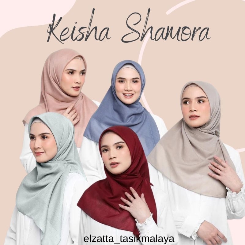 Elzatta Jilbab Segiempat Polos Krudung Hijab Segi Empat Keisha Shamora