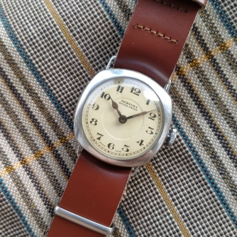 trench watch bentima by oris jam tangan vintage jadul antik WW1 WW2