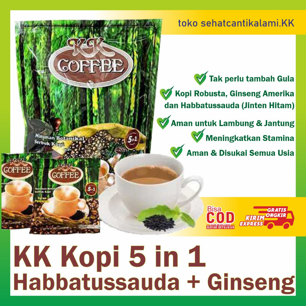 

KK Kopi 5 in 1 Tongkat Ali - Habbatussauda - Ginseng