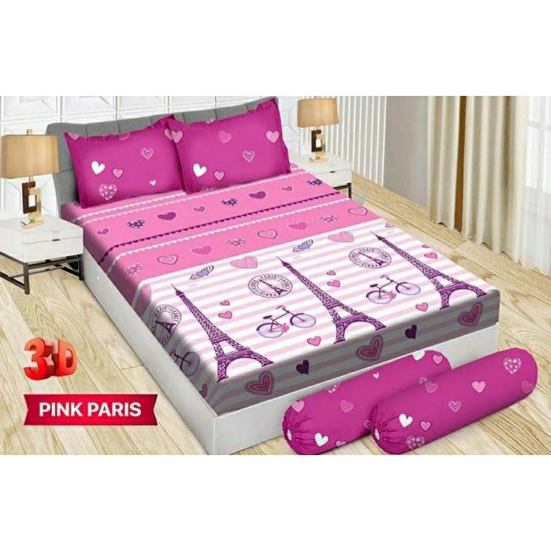 Sprei bonita single uk 100x200 Pink Paris