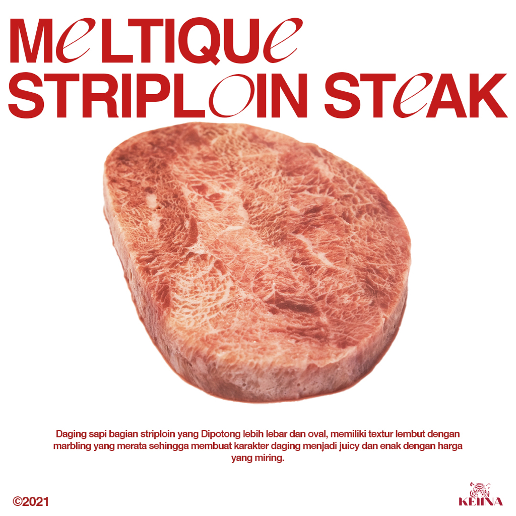 

Daging Sapi Beef Wagyu Meltique Meltik Sirloin Striploin Steak Kemasan Kg