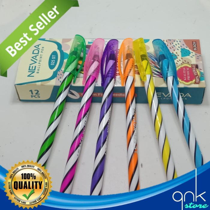 

Ballpoint Pulpen Nevada Bolpen Murah Lilin Ulir Hitam