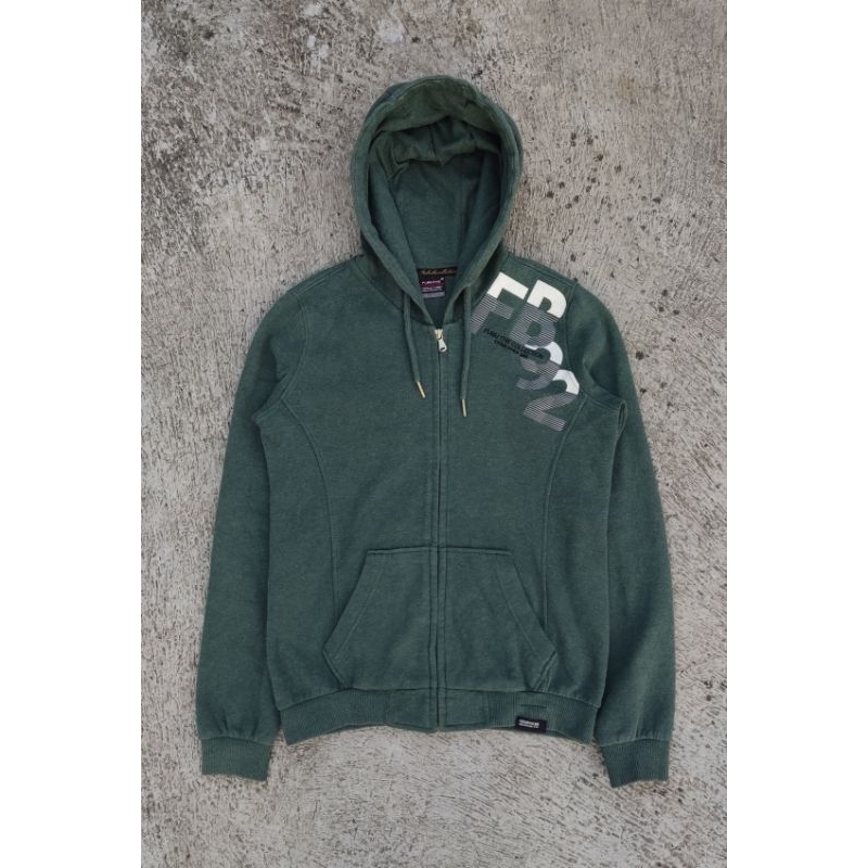 Hoodie FUBU The Collection Hijau Tua (Zipper)