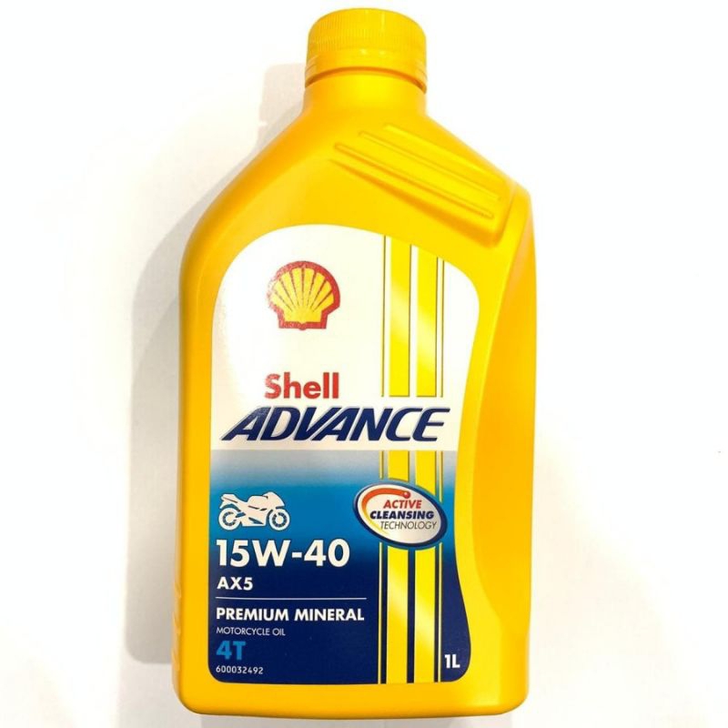 Oli Motor Shell Advance AX5 15w 40 1 Liter Oli Motor Bebek & Sport