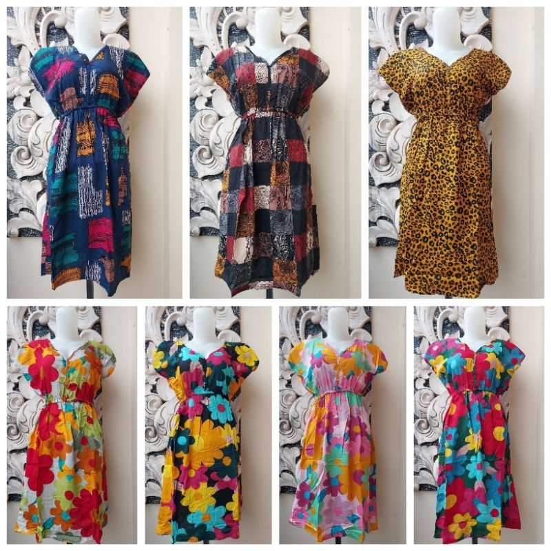 DRESS BALI MANOHARA PANJANG DASTER BALI MANOHARA  MAWAR