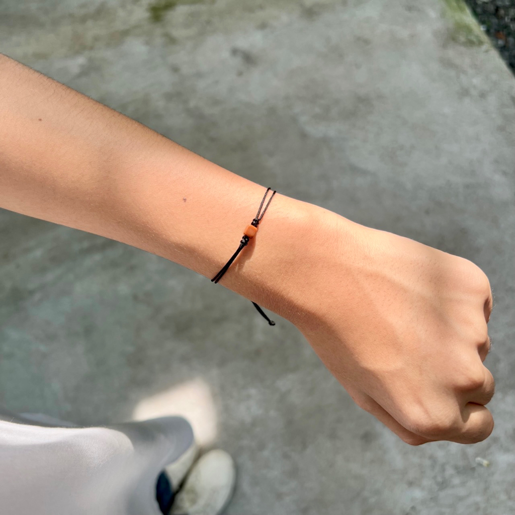 Gelang Tali Vintage Kayu Kaokah Bentuk Dadu 4mm Tali Tipis Giok Cina 0.8mm 100% Handmade Bracelet Si