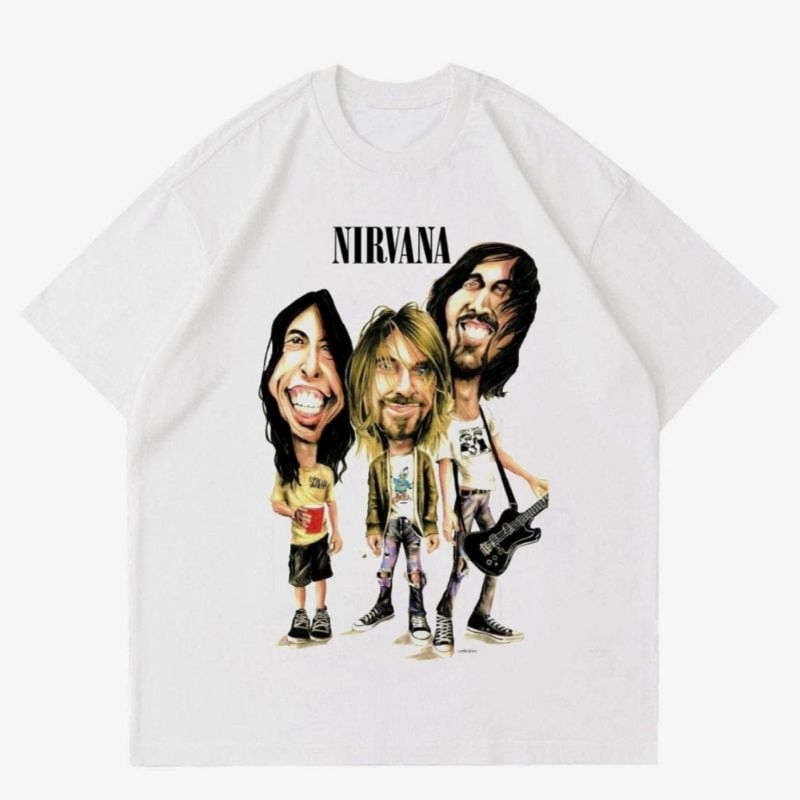 TSHIRT BAND PARODY CHARACTER NIRVANA| KAOS BAND PARODY CHARACTER NIRVANA