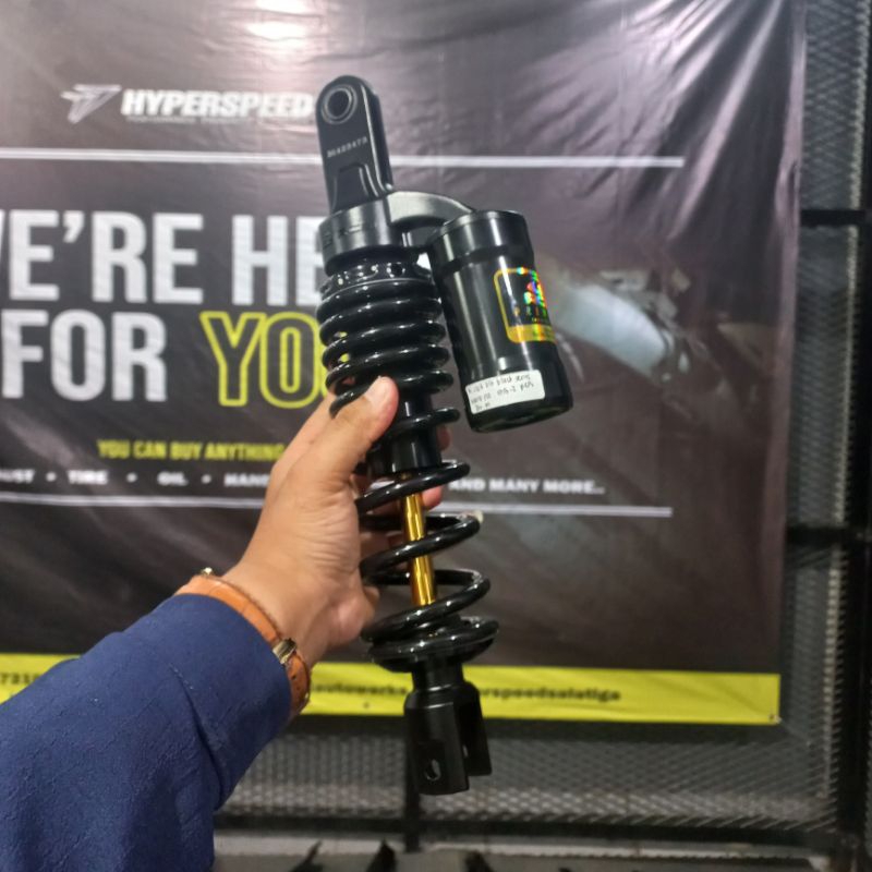 SHOCK BELAKANG TABUNG RCB MB2 SERIES BLACK PREMIUM VARIO 125/15O BEAT FI SCOOPY FI 330mm ORIGINAL
