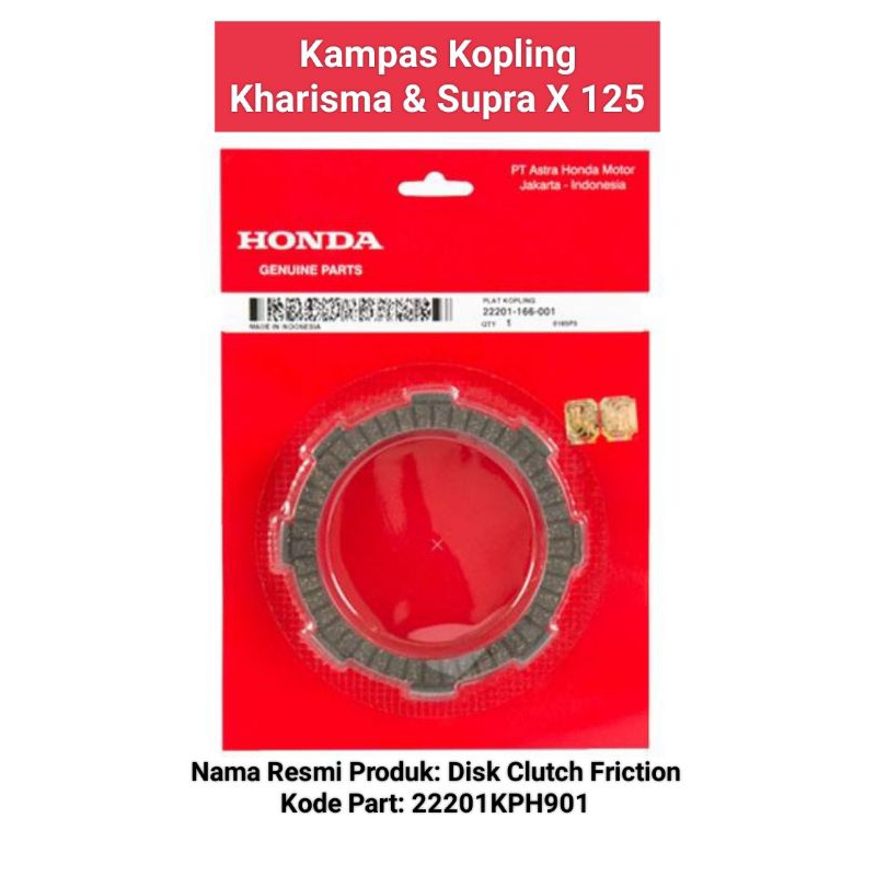 Kampas Kopling Kharisma & Supra X 125 ori ahm