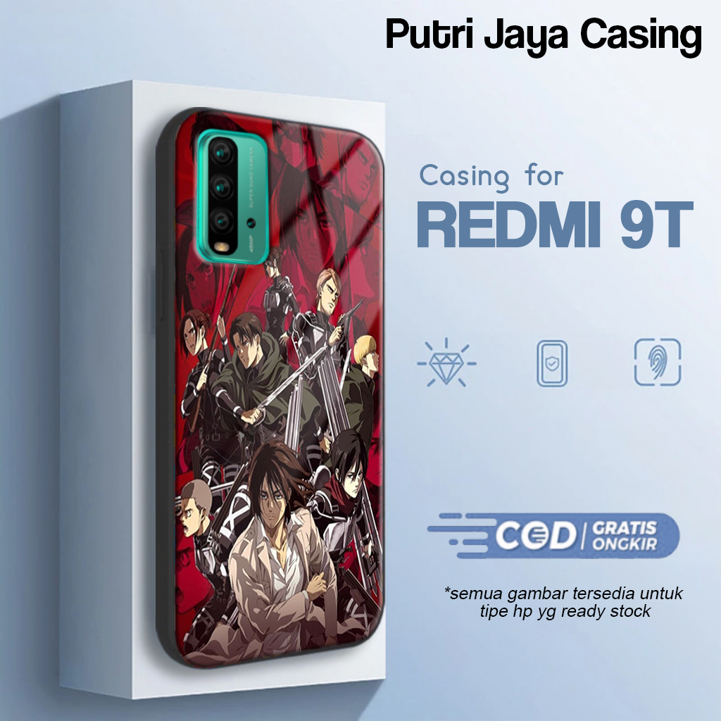 Case Redmi 9T Terbaru Anime Aot Casing Redmi 9T Hardcase Softcase Glossy Kesing Terlaris PutriCase