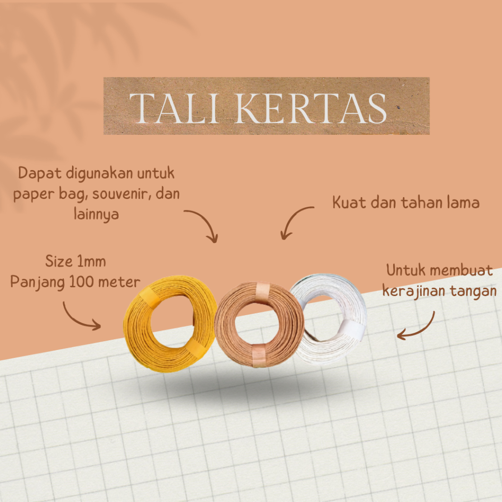 Tali Kertas Ukuran 1MM 100 meter