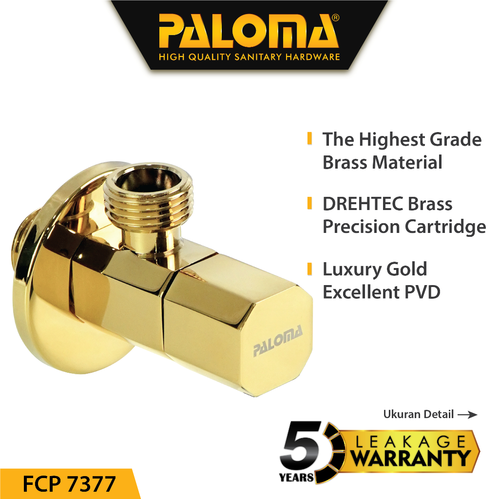 PALOMA FCP 7377 Keran Stop Toilet WC Jet Shower Valve Tembok Kran Air