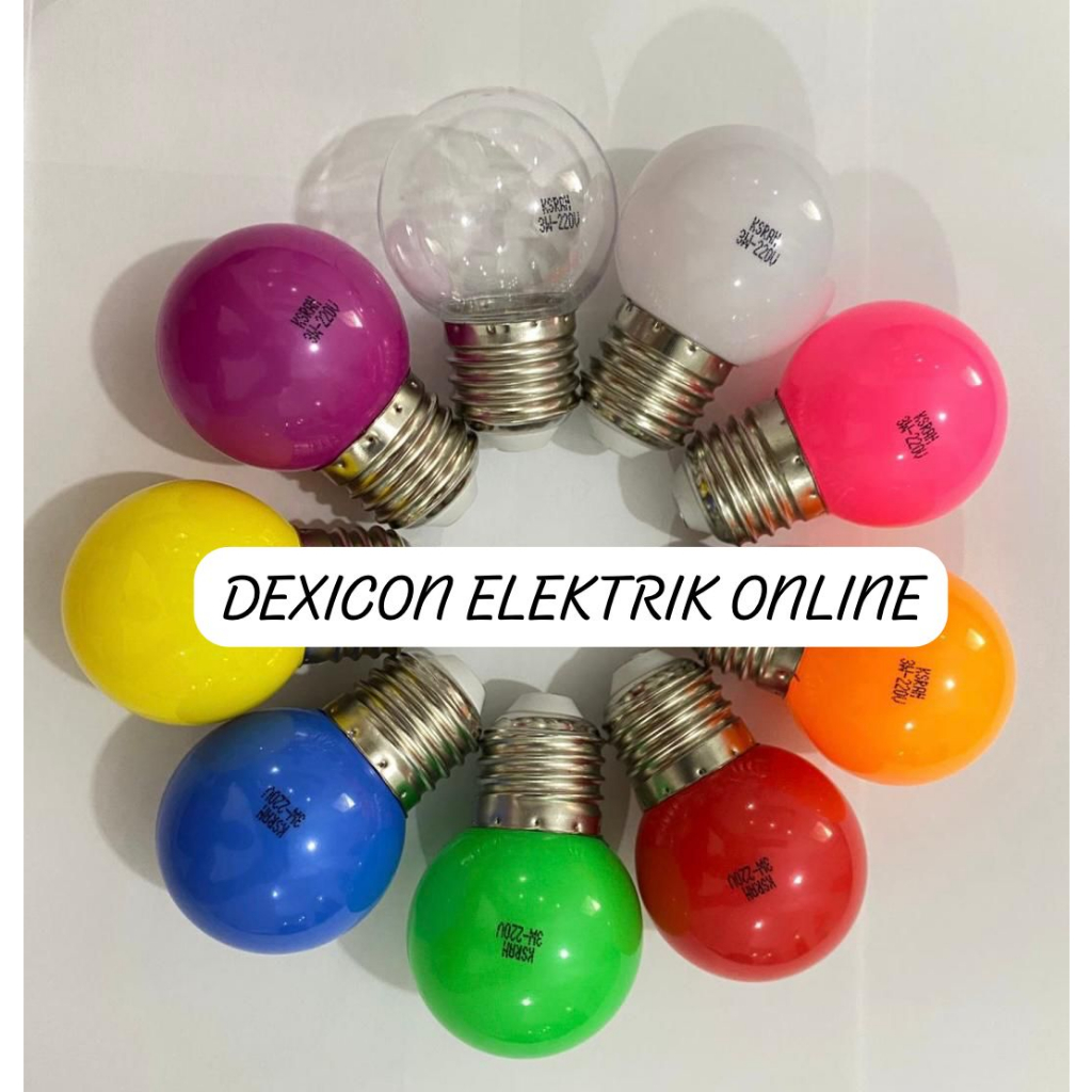 Lampu LED Pingpong / LED Warna Warni / Bohlam Hias / Lampu Aksesorisohlam Warna / Lampu Hias Bulat /