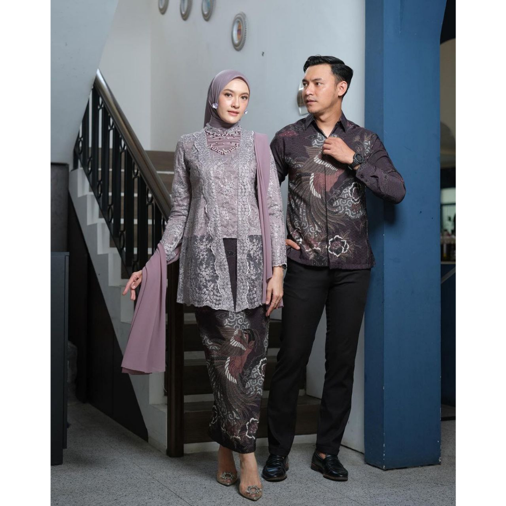 Batik Couple laura Kebaya Modern 2022 Kebaya Wisuda Lamaran Baju Tunangan Batik Brukat Terbaru Baju 