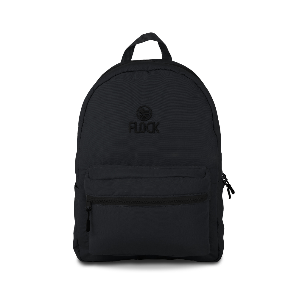 (New Product) FLOCK Monochrome Puffy Backpack - Black