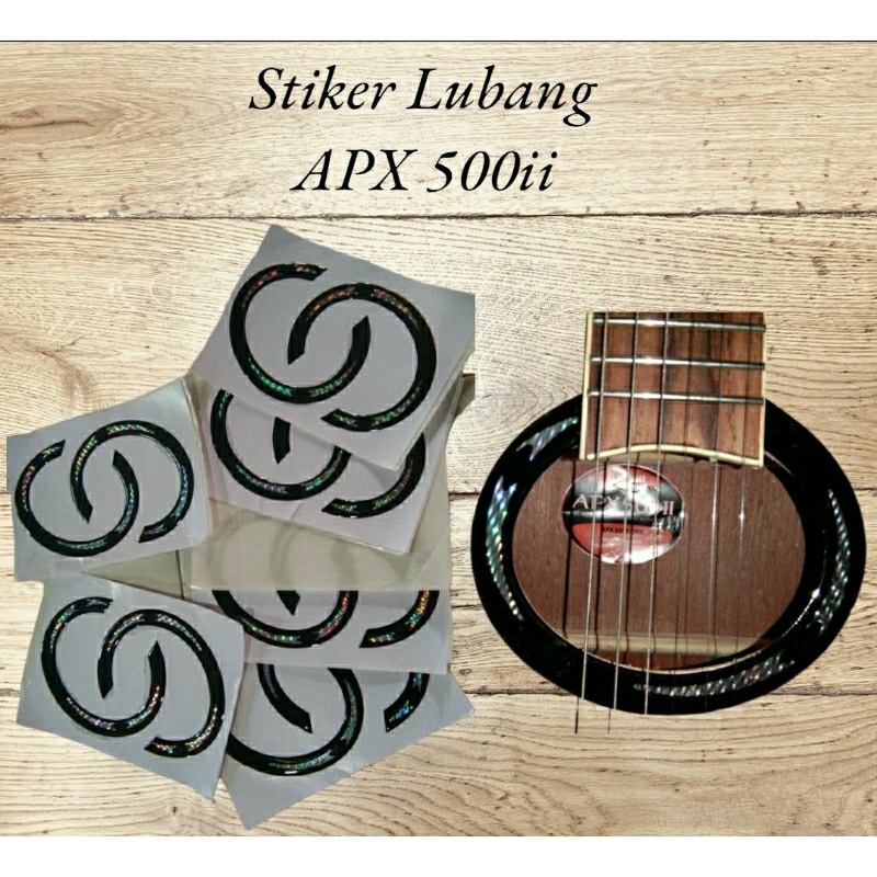 Stiker sound hole Lubang gitar Apx500ii