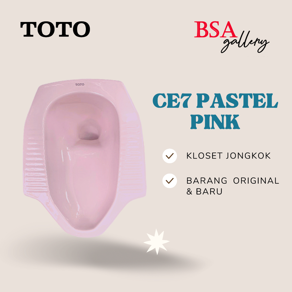 KLOSET JONGKOK TOTO CE7 PASTEL PINK / CLOSET JONGKOK ORI TOTO PINK
