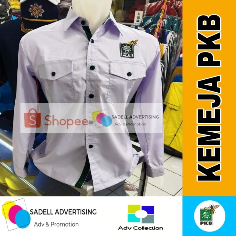 Kemeja Partai PKB Seragam Partai PKB Putih Lengan Panjang Pria Terbaru