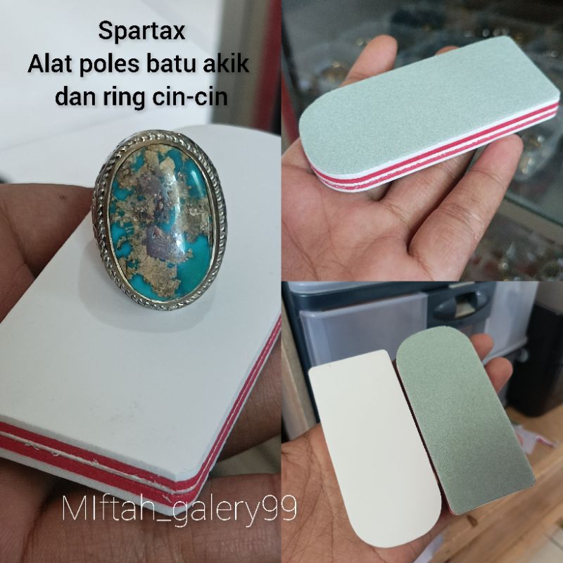Alat poles batu akik dan cincin spartax
