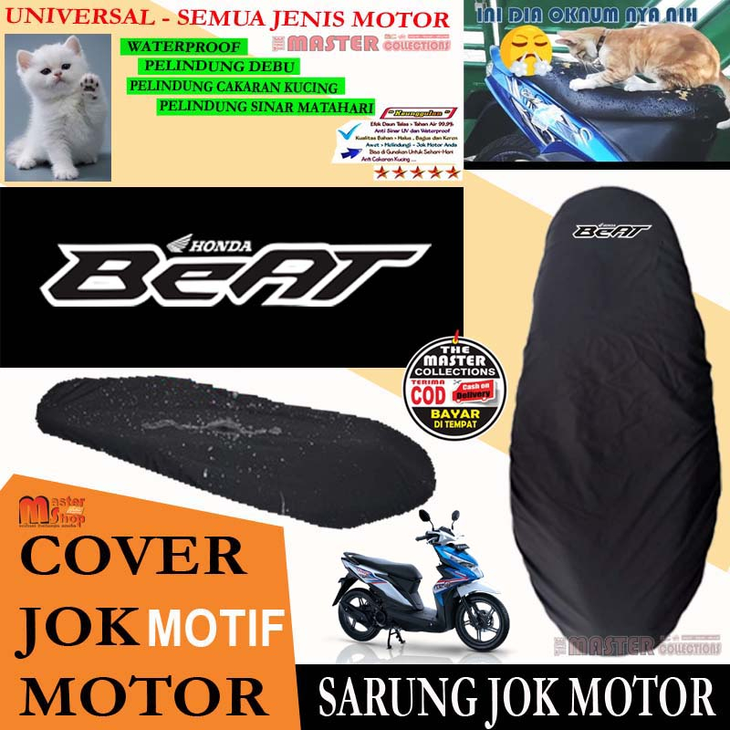 Sarung Jok Motor Murah Honda Beat street deluxe pop Vario 110 Fi CBS Techno Cover Jok anti air