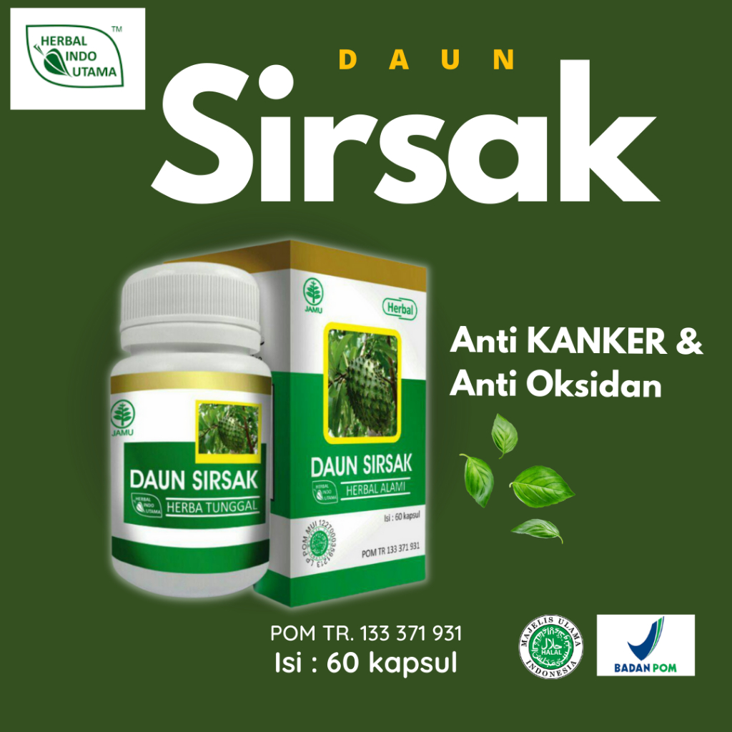 

Kapsul Extrak Daun Sirsak HIU 60 kapsul Mengobati Kanker & Tumor