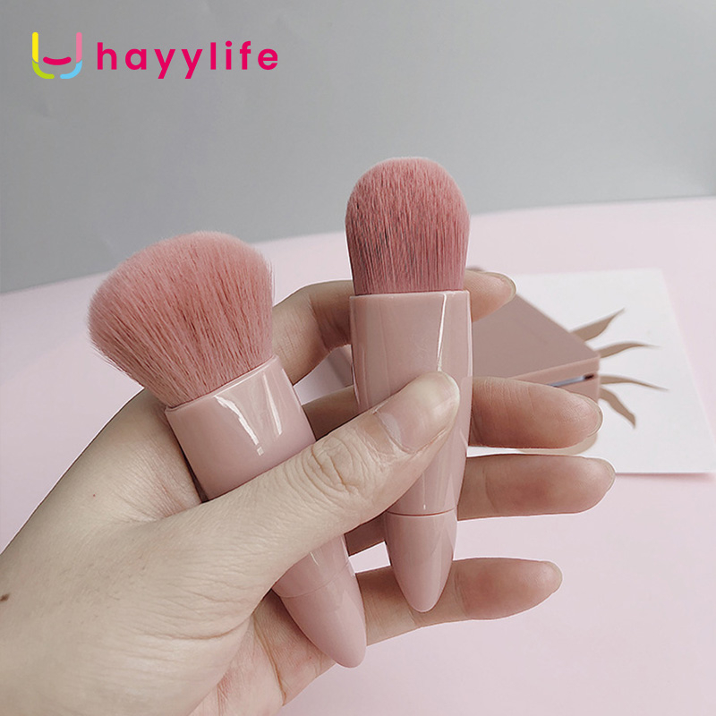 Sooka Mini Make Up Brush Portable Set Isi 5 Pcs Kuas Lembut Brush Powder Foundation Waterproof Dilengkapi Dengan Cermin HL-BCB782