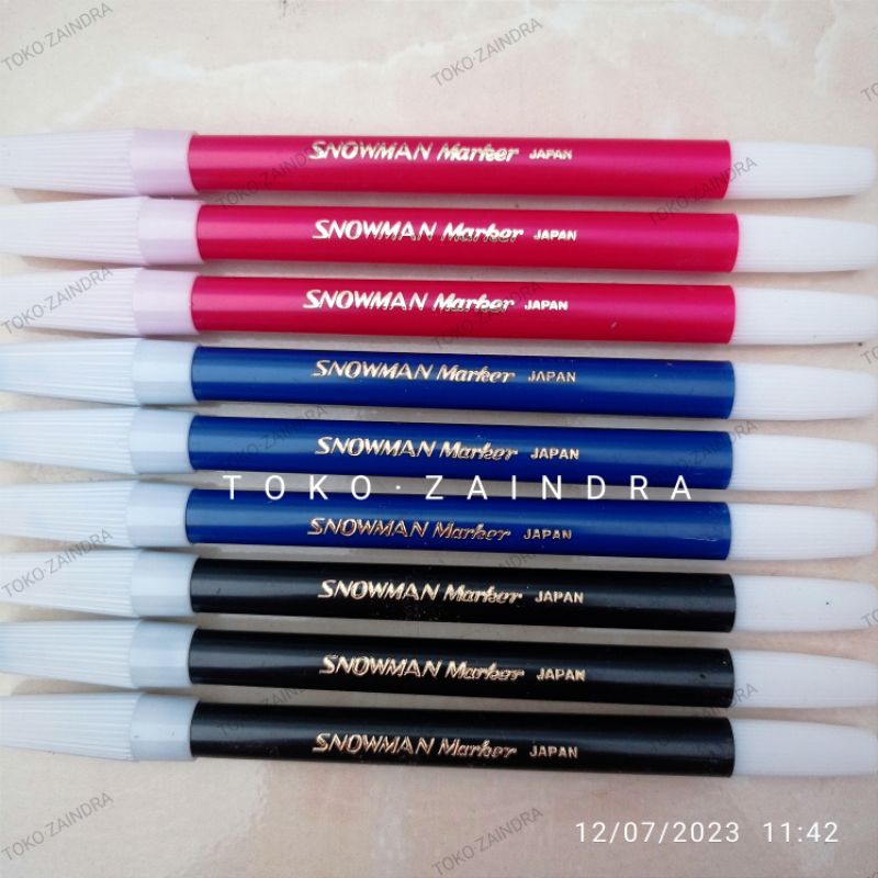

spidol snowman kecil merah biru hitam