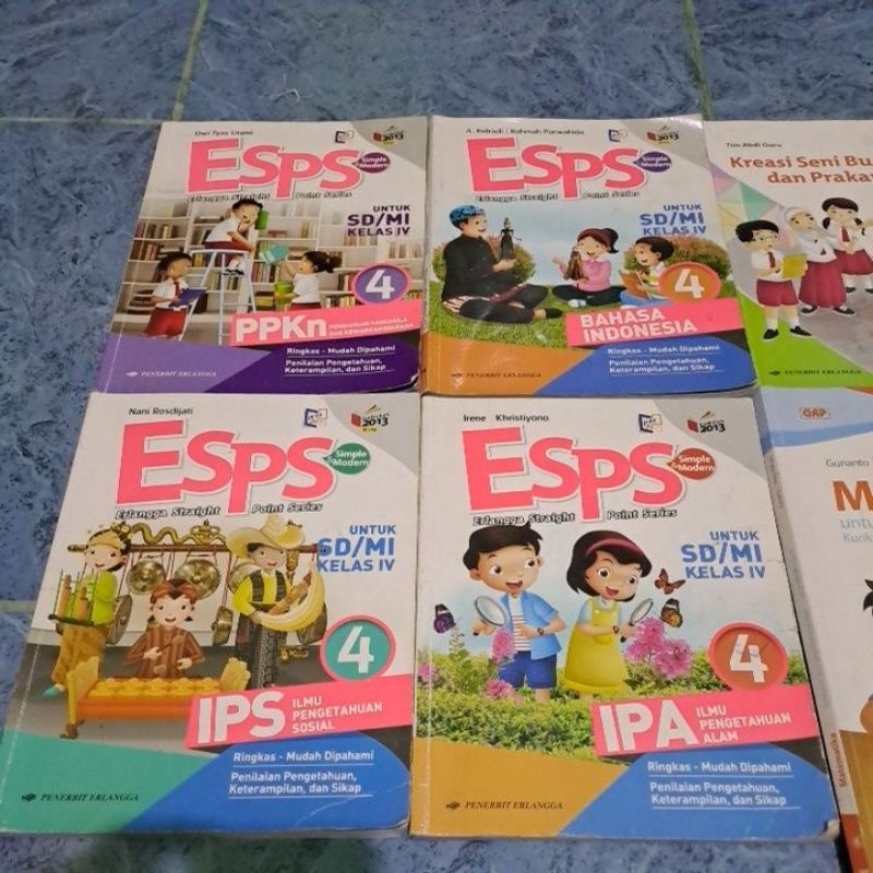 ESPS erlangga bahasa indonesia PPKN IPA IPS kelas 4 dan 5