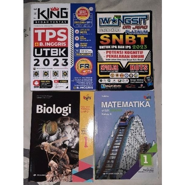 BUKU PELAJARAN ERLANGGA & SNBT WANGSIT THE KING 2023 (preloved)
