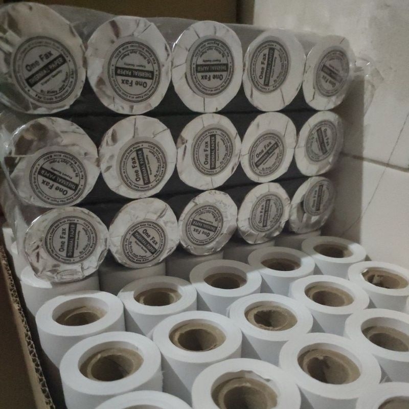 

Promo Paket 1 box isi 100,Pcs kertas kasir struk thermal rol EDC Printer mini bluetooth Uk 58*40