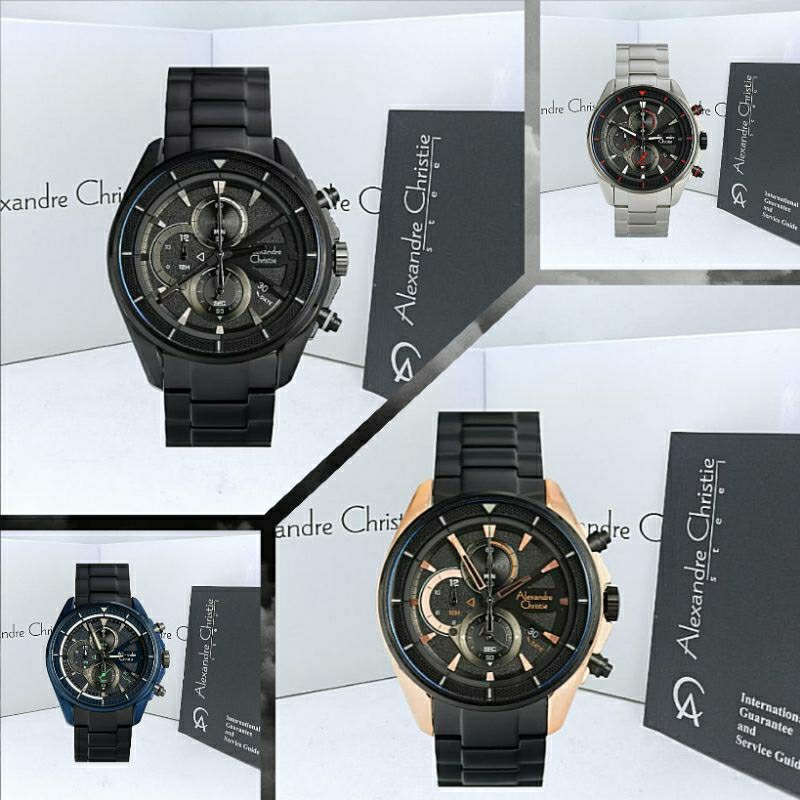 Jam Tangan Pria Alexandre Christie 6662 AC6662 AC 6662 Tali Besi / Stainless steel